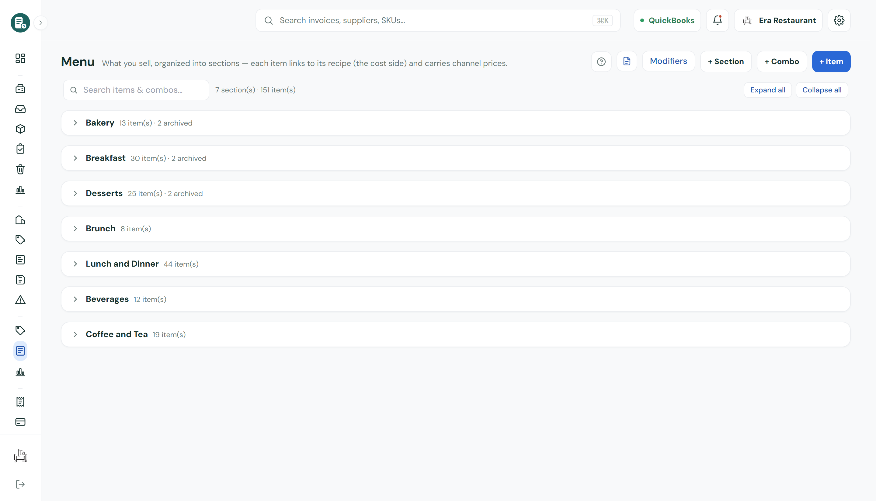 MenuKeep menu & sections